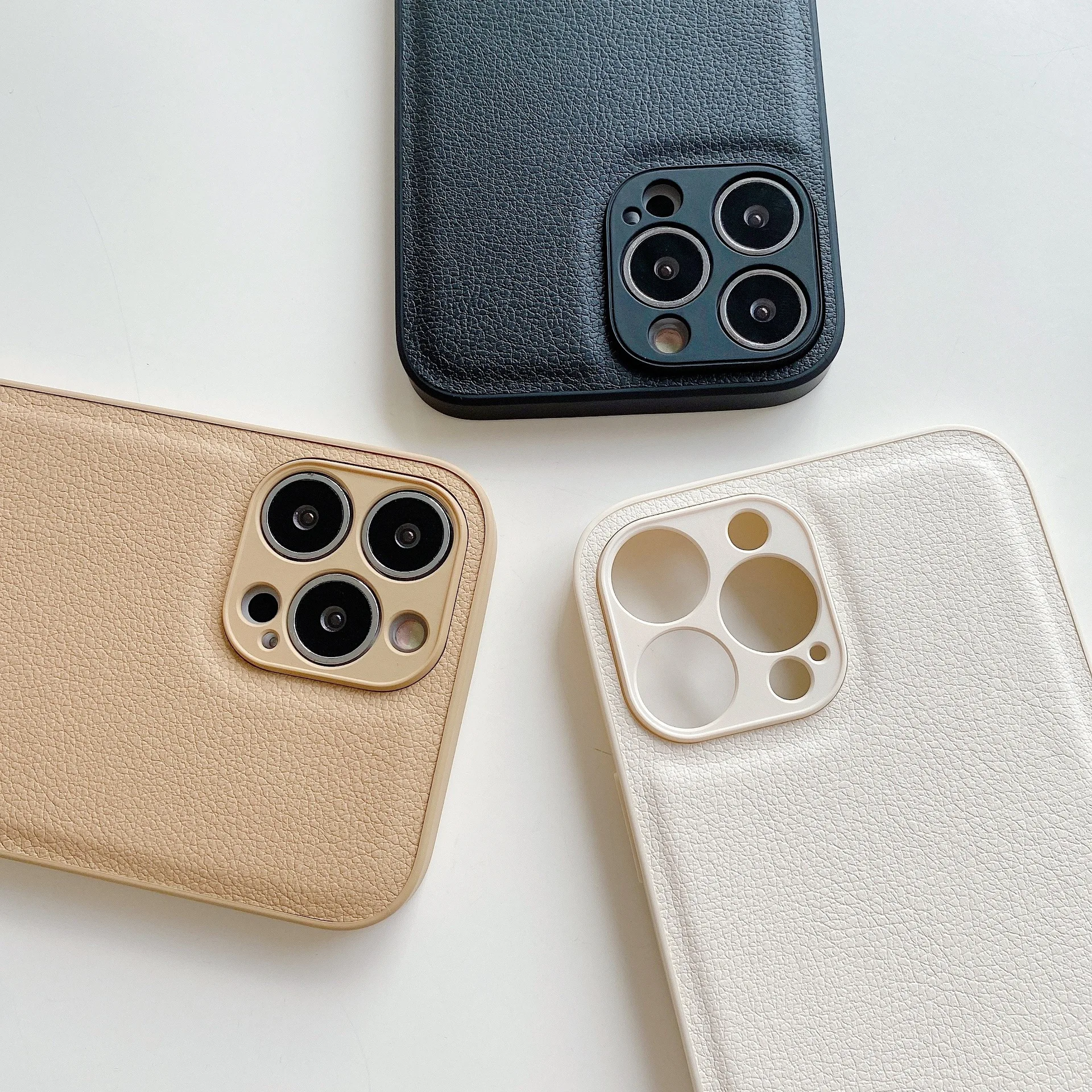 

Luxury Textured Leather Case For iPhone 13 12 11 Pro Max Mini XS MAX XR X 7 8 PLUS SE2 Shockproof Soft Protective Cover Funda
