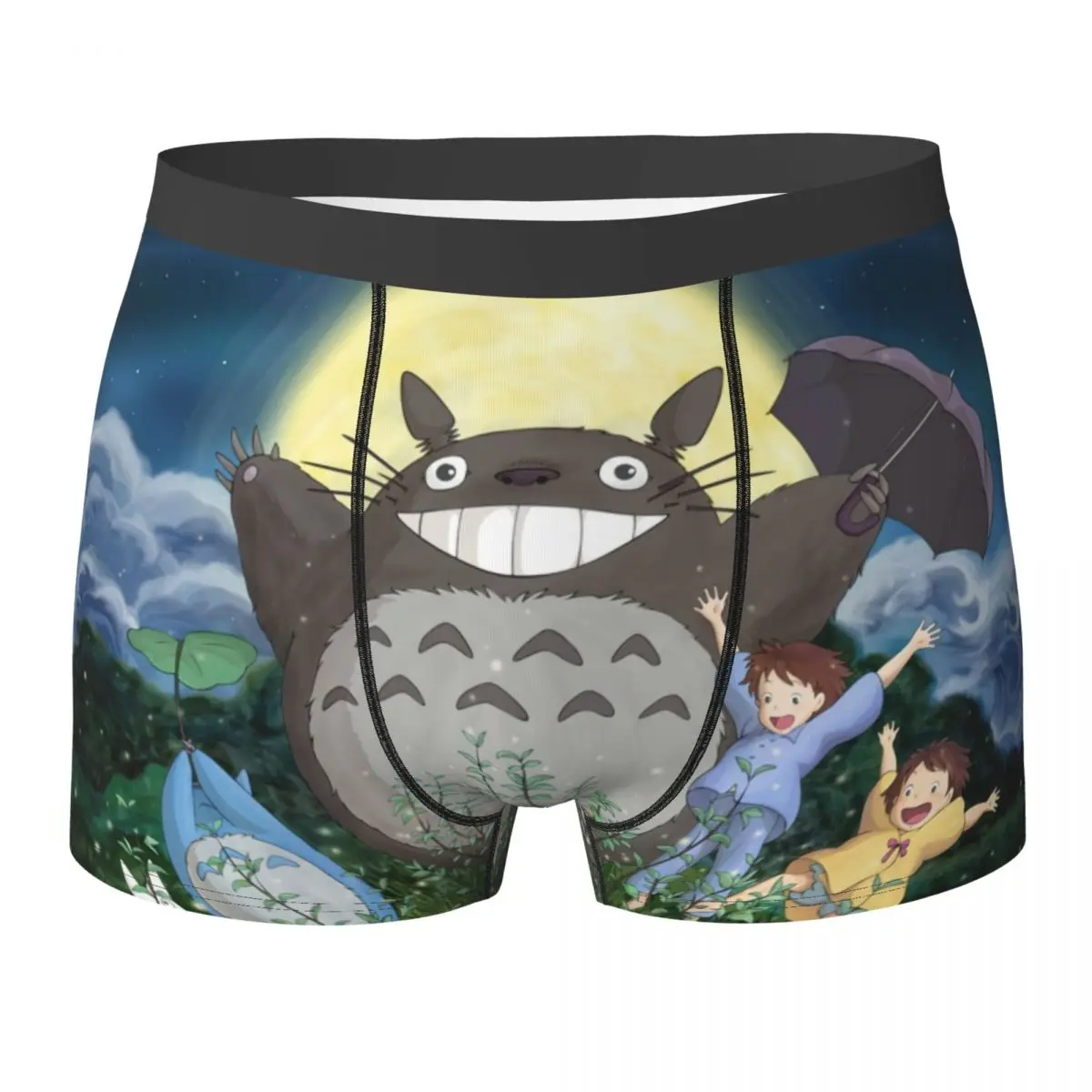 

Men My Neighbor Totoro Miyazaki Hayao Underwear Novelty Boxer Shorts Panties Homme Soft Underpants Plus Size