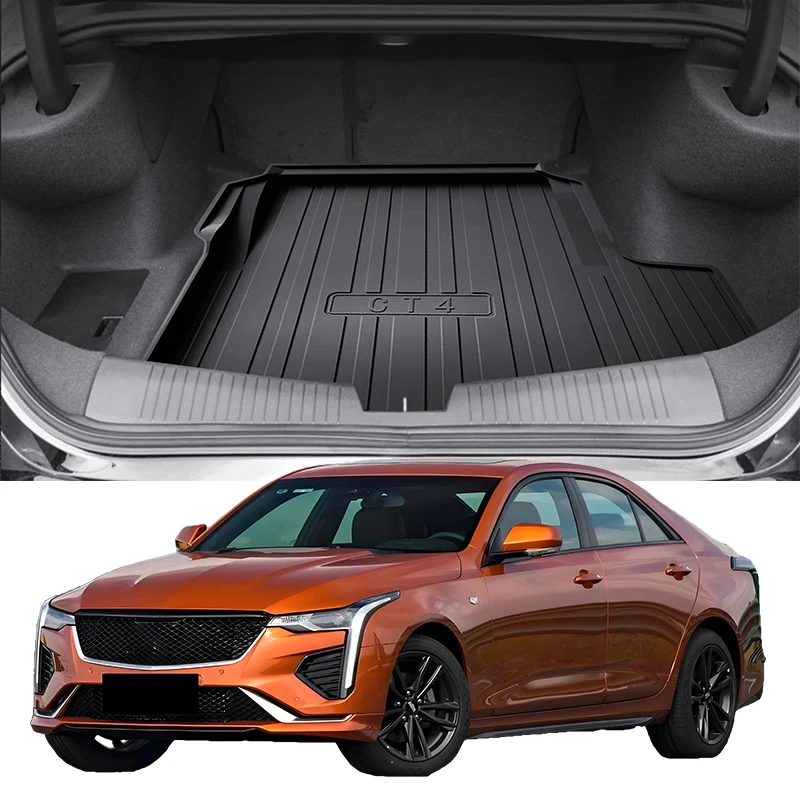 Автомобильный задний багажник грузовой поднос коврик в ковер для Cadillac CT4 2020-2024