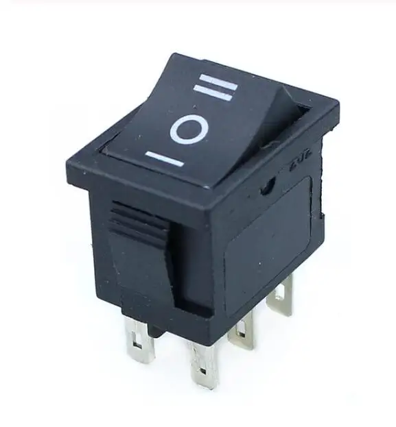 

Кулисный переключатель KCD1 мини черный 3-контактный 6A/250V