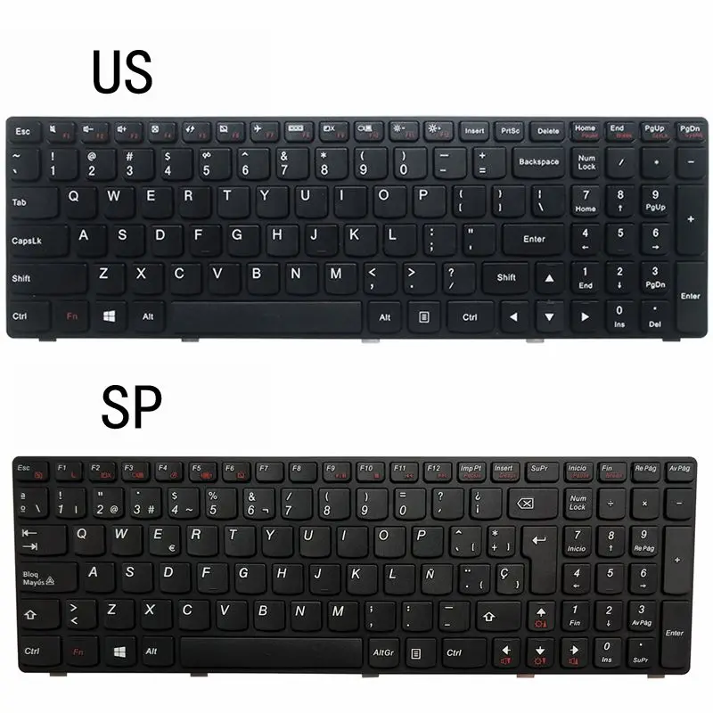 Фото Новая черная клавиатура для ноутбука Lenovo G500, G510, G505, G700, G710, Великобритания №5