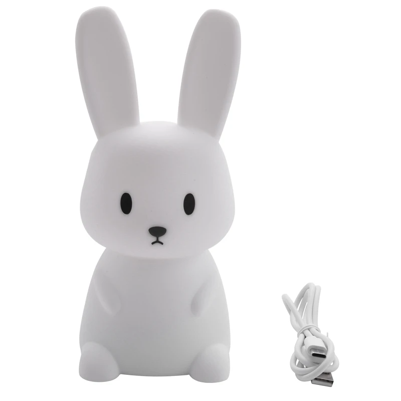 

Baby Night Light With 7 Light Changes & Tap Control , Timing Function Bedside Lamp Nursery Decoration Gifts Toy