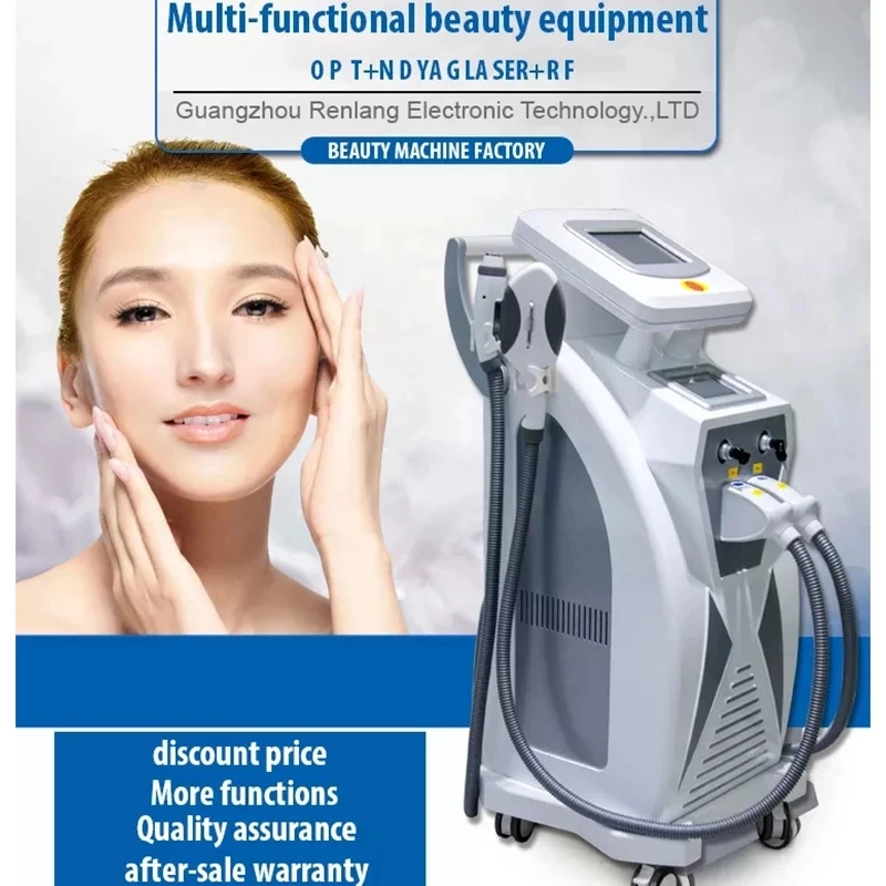 

3 in 1 Multifunction OPT IPL Elight SHR Hair Removal Skin Rejuvenation Face Lifting Tattoo Removal Machine Nd Yag Laser