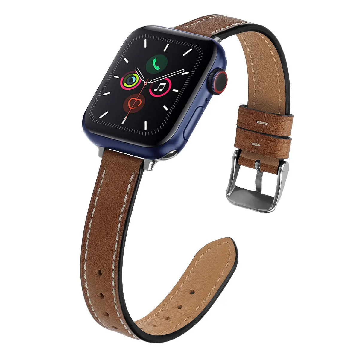 Enlarge Apple Watch Vintage Leather Thin Strap Shrinks Small Waist