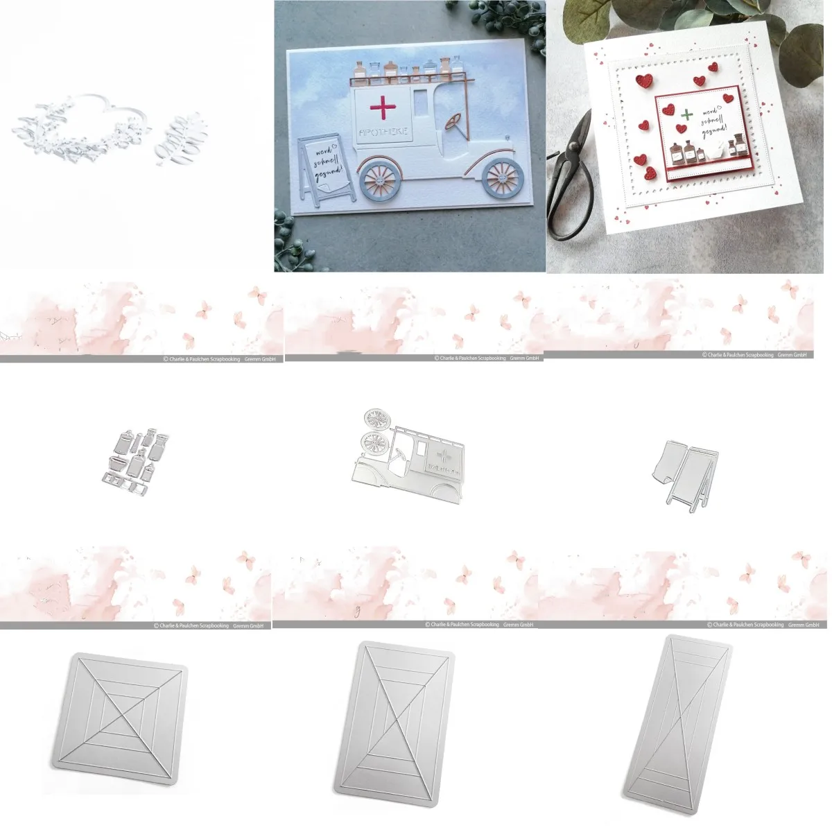 

2023 New Arrivals Box Heart Metal Cutting Dies Clear Stamps Scrapbook Diary Decoration Embossing Template DIY Make Card Album