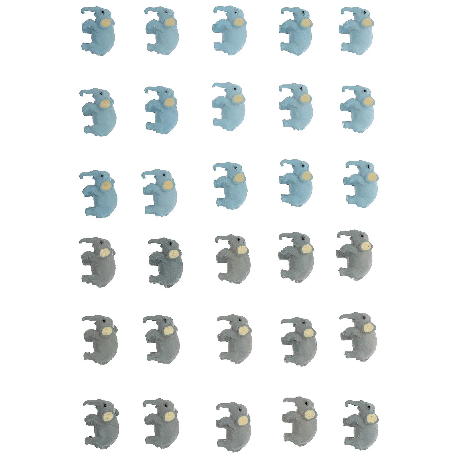 

30Pcs Animal Ornament Mini Elephant Dolls Elephant Adornment Simulation Elephant Models for Home