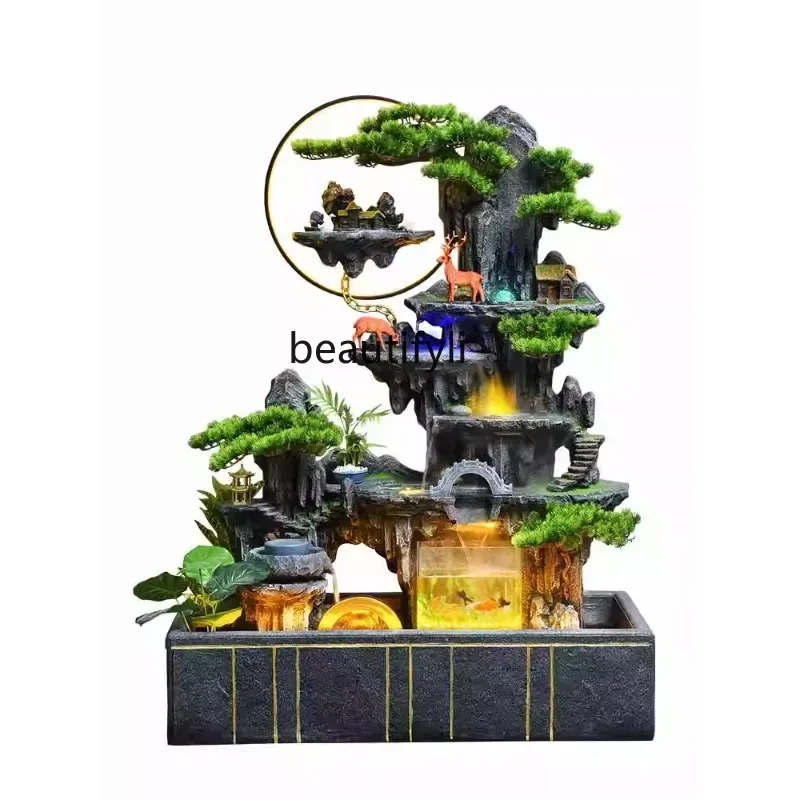 

Living Room feng shui Decoration Floor Flowing Water Ornaments Handmade Gift Landscape New Opening Gifts Good Product