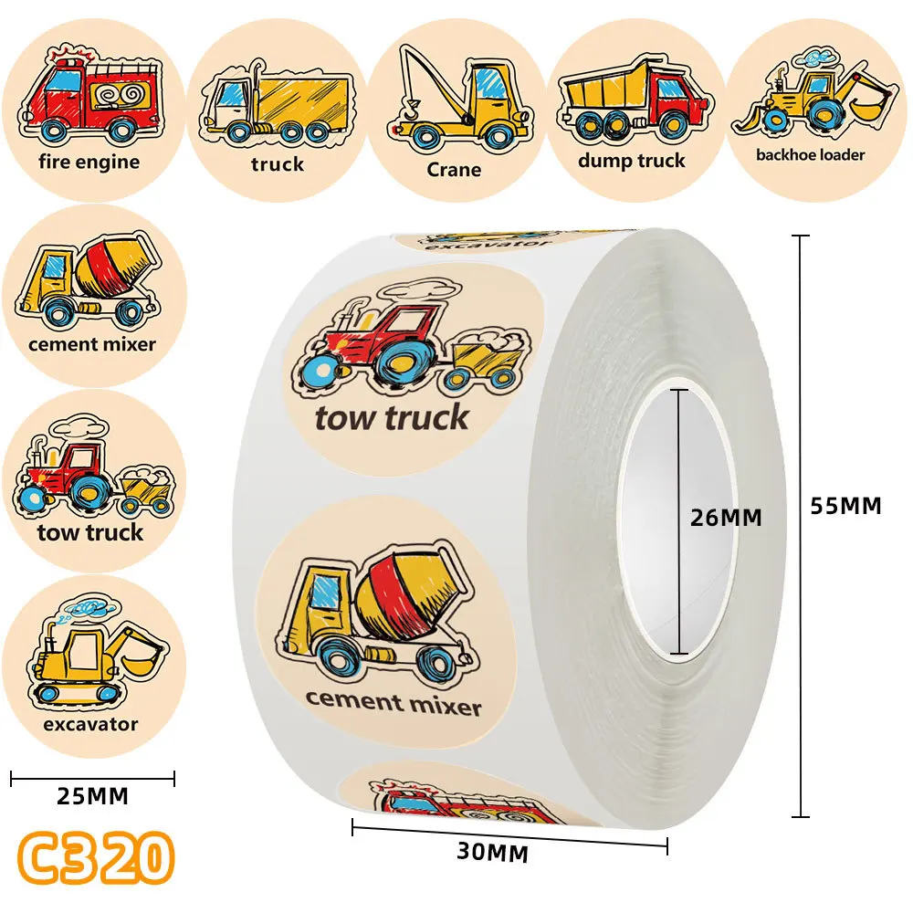 500 шт./рулон наклейки для детей