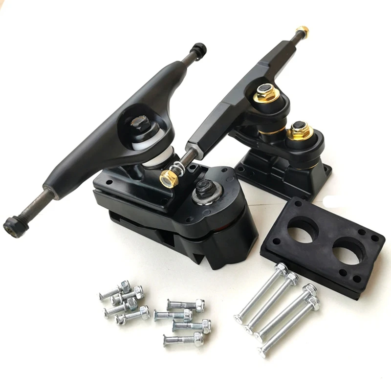 

6.25Inch Double Kingpin Surf Skateboard Trucks S5 Adapter Gravity Casting Rear Trucks Red Spring