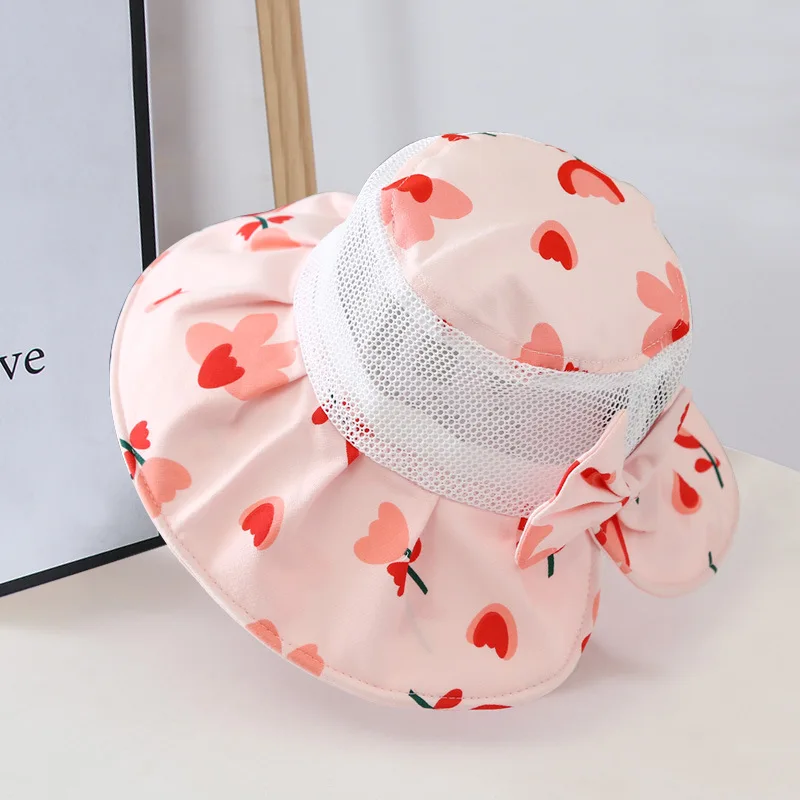 

Детская летняя тонкая шляпа с крупным покрытием и защитой от солнца, дышащая Рыбацкая шляпа с защитой от ультрафиолета, уличная шляпа от сол...