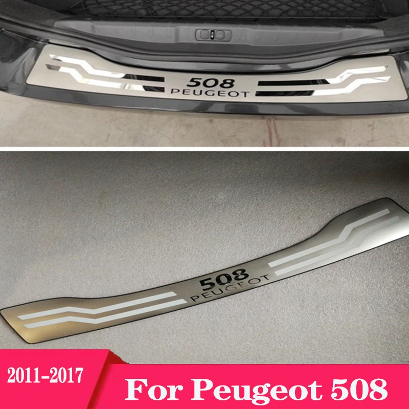 

Для Peugeot 508 2011 2012 2013 2014 2015-2017 аргумент специально для модификации пороговой полосы багажника декоративные аксессуары