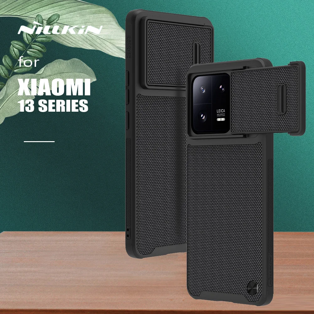 

Nillkin for Xiaomi Mi 13 Pro Case Textured S Cover Slide Camera Case Soft Edge Case for Xiaomi Mi13 Mi 13 Pro 5G Lens Case