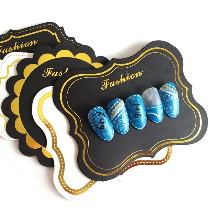 

10pcs Nail Art Display Board Showing Shelf Nail Tips Work Showing Card Japanese Style Nails Present Plate Hard Card Nail Tools