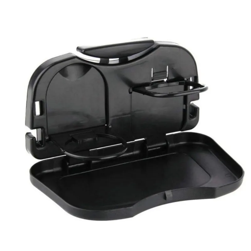 

New Car Tray Food Stand Rear Seat Beverage Water Drink Holder Bottle Travel Foldable Meal Cup Desk Table Seat Back Organizers
