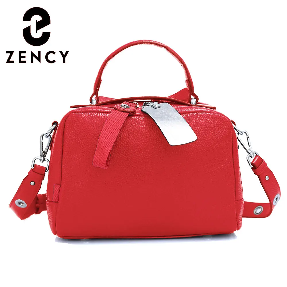 Женская сумка-тоут Zency из натуральной кожи, модная Роскошная брендовая дизайнерская женская сумка через плечо с верхней ручкой