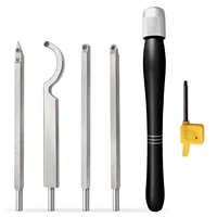 carbide lathe turning tool set 18 5 full size include rougher finisher detailerswan neck hollowing tools and alloy handle