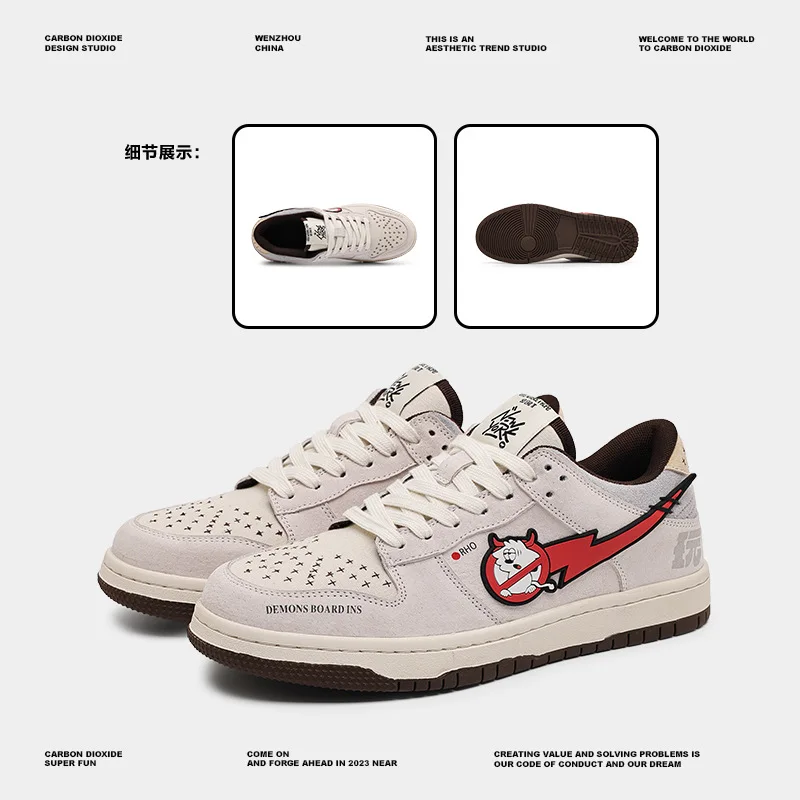 Кроссовки Y2K мужские/женские в стиле ретро модная обувь для тенниса с демоном