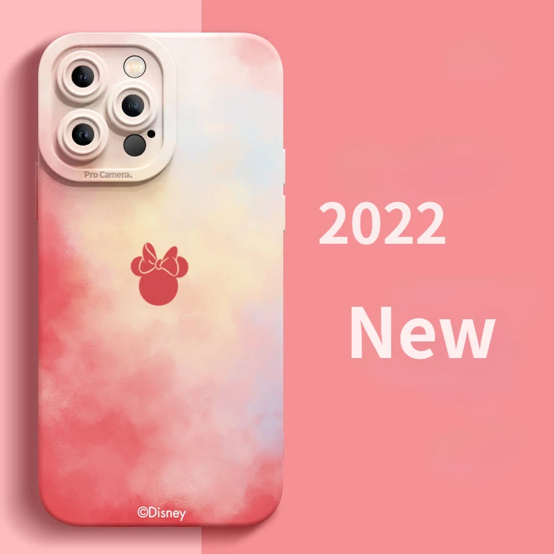 

Disney Mickey Cartoon Phone Case Shockproof Protective Cover for Iphone 13 12 11Pro Mini XS MAX 7 8Plus X XR Silicone Soft Cover