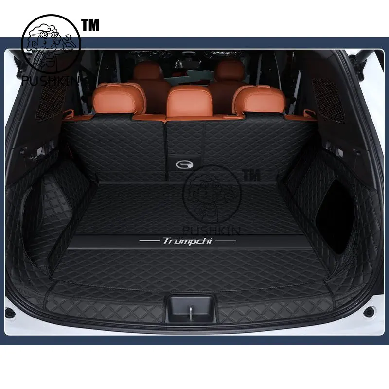 

Для GAC Trumpchi S7 2025 2026, коврики, автомобильный ковер, кожаный водонепроницаемый коврик для багажника, черные полные чехлы, аксессуары