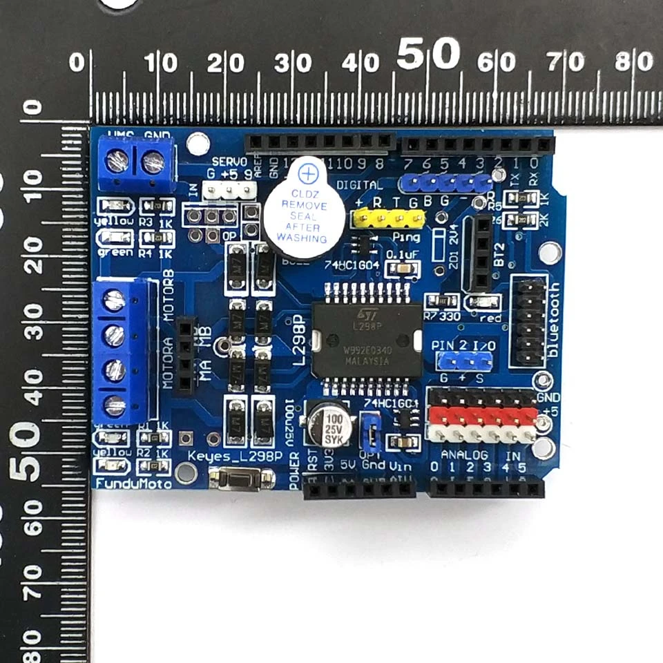 Щит двигателя L298P L298 драйвер постоянного тока R3 модуль спиральной платы 2 А