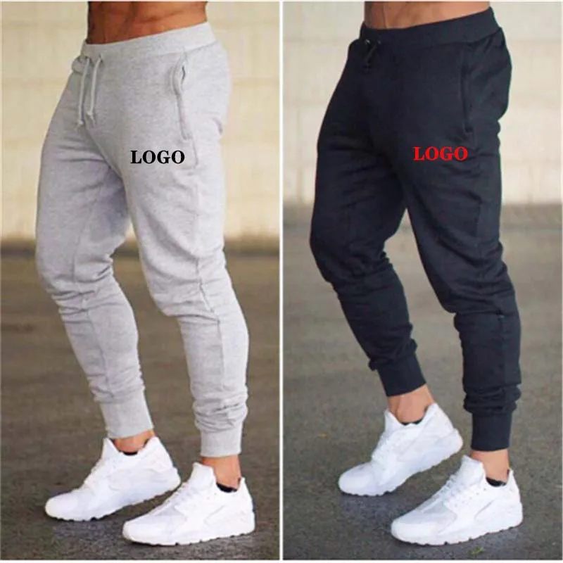 2022 Custom Logo Men's Sweatpants Joggers Sports Fitness Pants Male Tracksuit Running Tennis Gym Trousers Gyms Pant Oversized