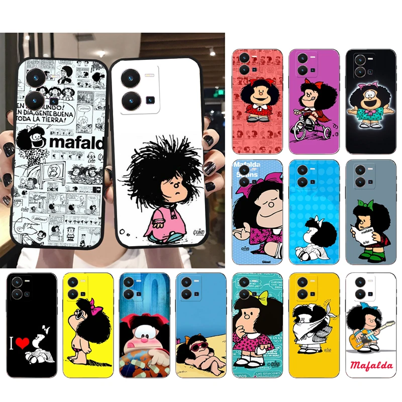 

Mafalda Phone Case For VIVO Y53S Y33S Y11S Y31 Y21 Y70 Y20 Y21S Y72 Y55 Y76 Y51 Y01 V23E V21 V23 V21E Case