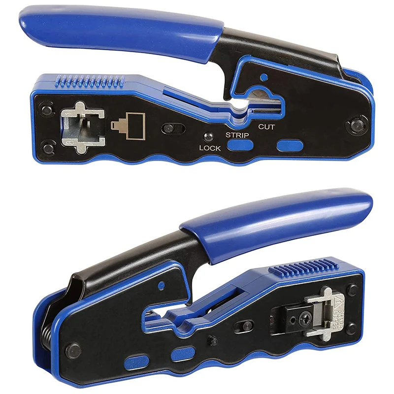 Тестер сетевого кабеля Lan RJ45 обжимной инструмент сквозной модульный набор