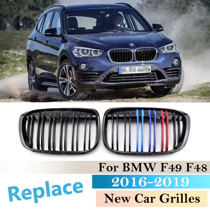 

Blackened Sport kit ABS For BMW F49 F48 2016 2017 2018 2019 Car Accessories Front Kidney Grilles Dual Slat Grille Multi Color