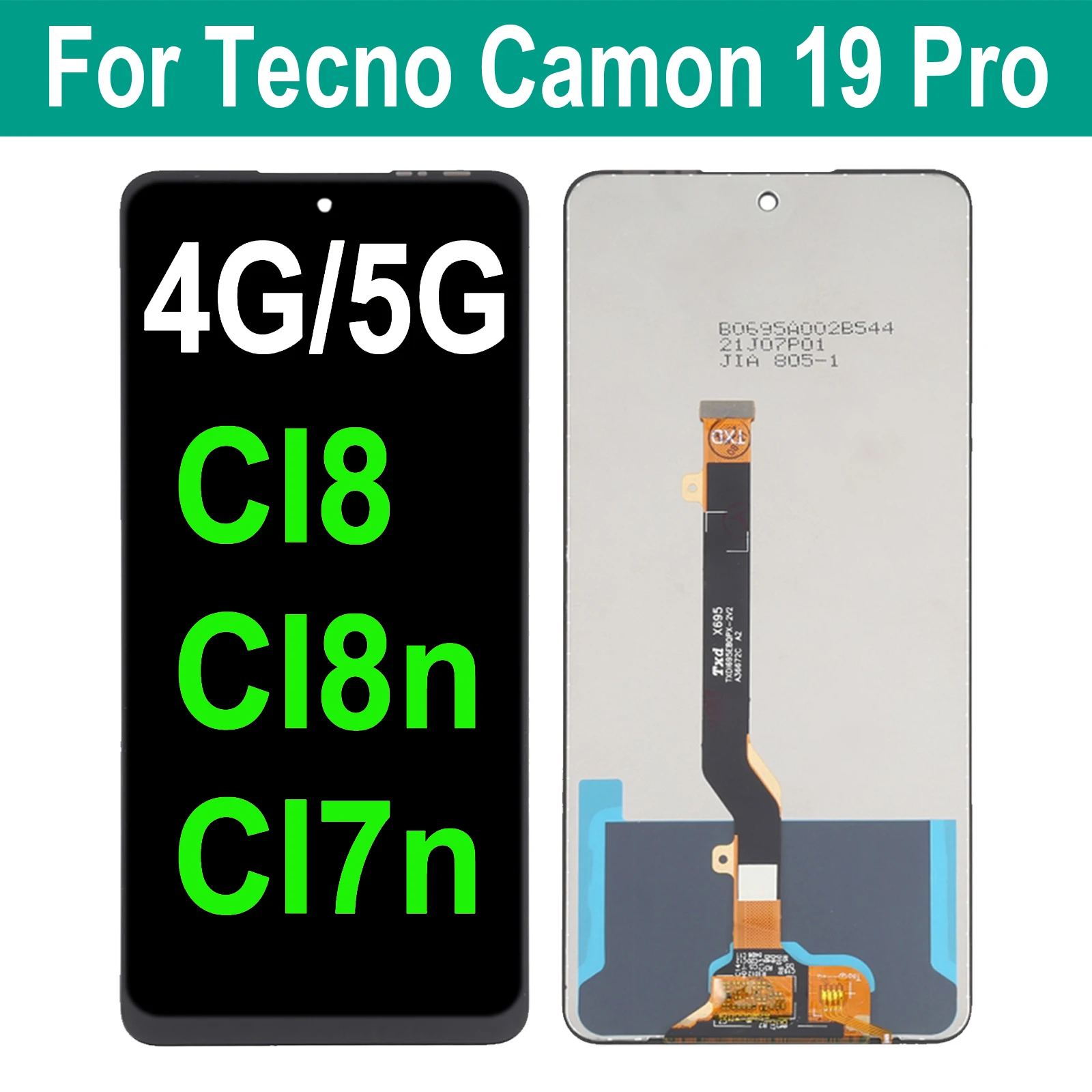 

Original 6.8'' For Tecno Camon 19 Pro 5G CI7n LCD Display Touch Screen Digitizer Assembly For Tecno Camon 19Pro CI8 CI8n LCD