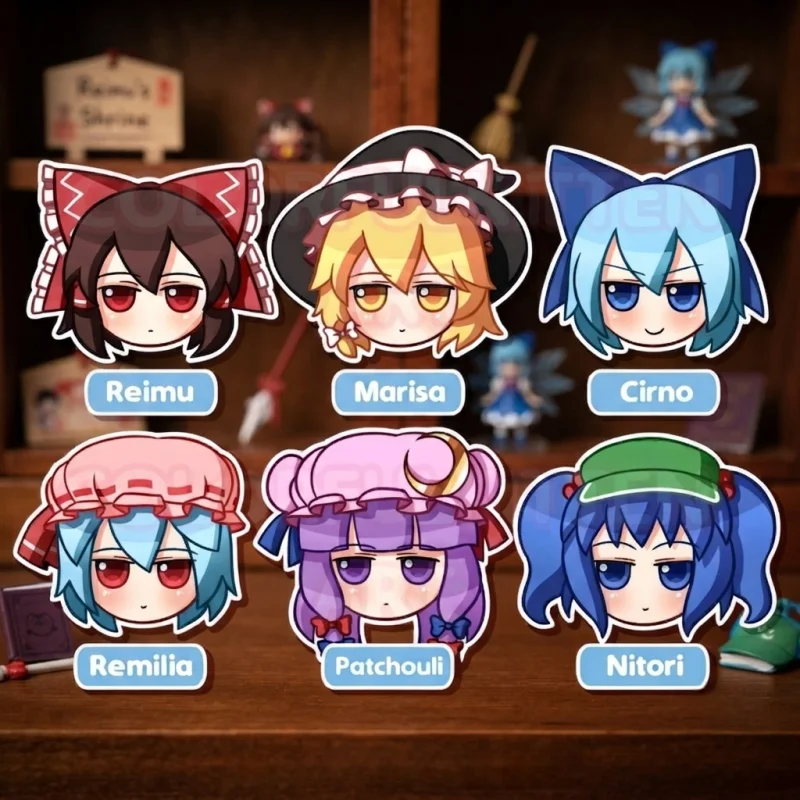 Фото Акриловые брелоки Touhou Reimu Reiuji Utsuho 3 см для телефона, аниме-персонажи, подвески для рюкзаков, декоративные аксессуары, подарки №1