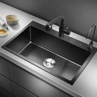 stainless steel black sink strainer shelf drain pipe mixer faucet kitchen sink filter accesorios de cocina kitchen accessories