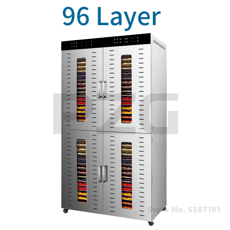 

Промышленная сушилка для фруктов и продуктов, 32/48/80/96 лотков