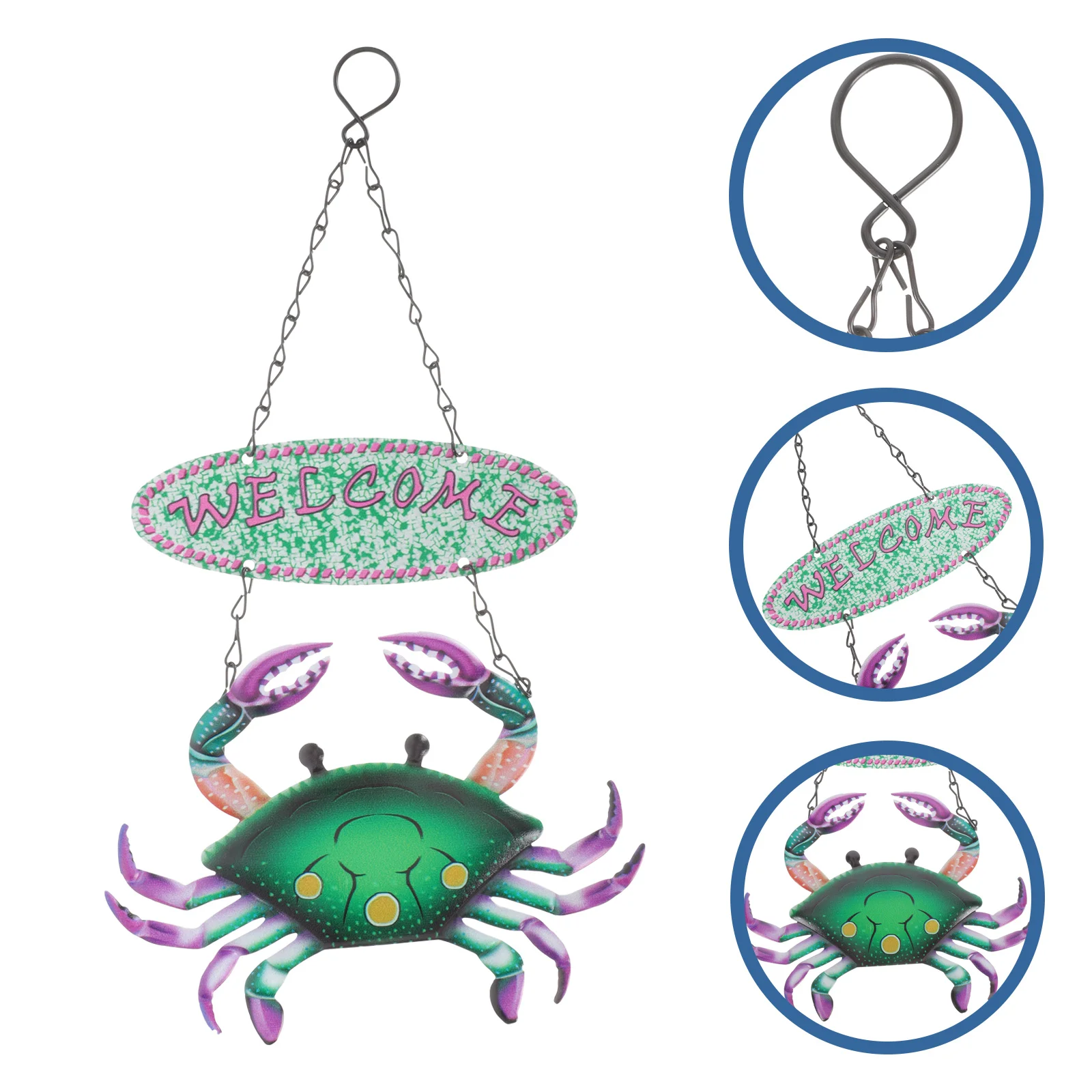 

Pendant Crab Design Door Sign Decorative Welcome Sign Welcome Hanging Pendant for Door Outdoors Room
