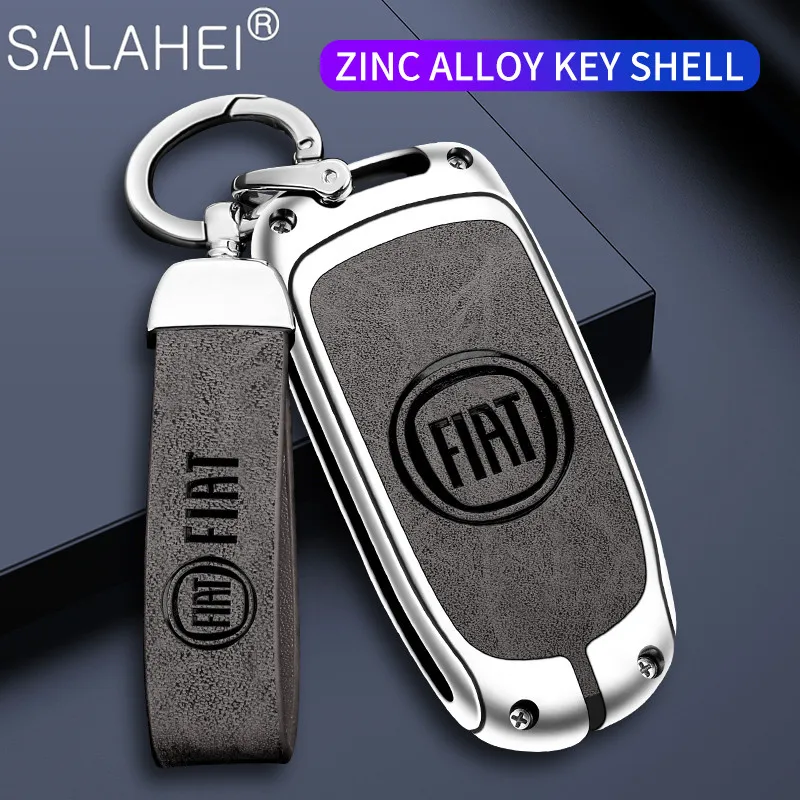 

Zinc Alloy Car Remote Key Case Full Cover Shell Fob For Fiat Freemont 2018 500X 500 500L Ottimo Viaggio Keychain Accessories