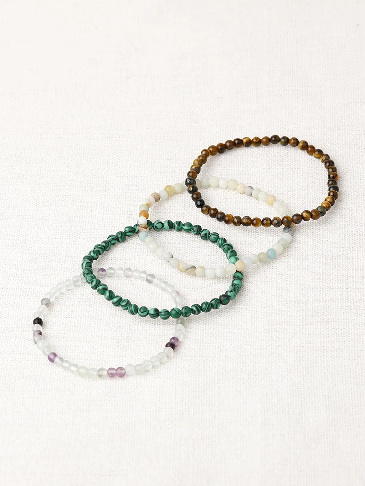 Браслет OAIITE с тигровым глазом 4 мм браслет из натурального камня для женщин и