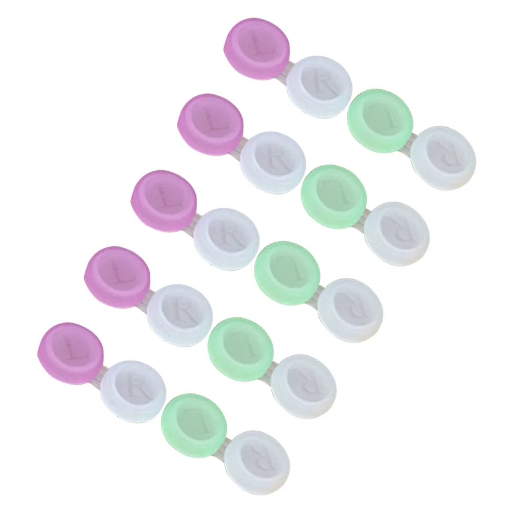 

10pcs Lenses Case Holder Storage Box Container for Home and Travel (Random Color)