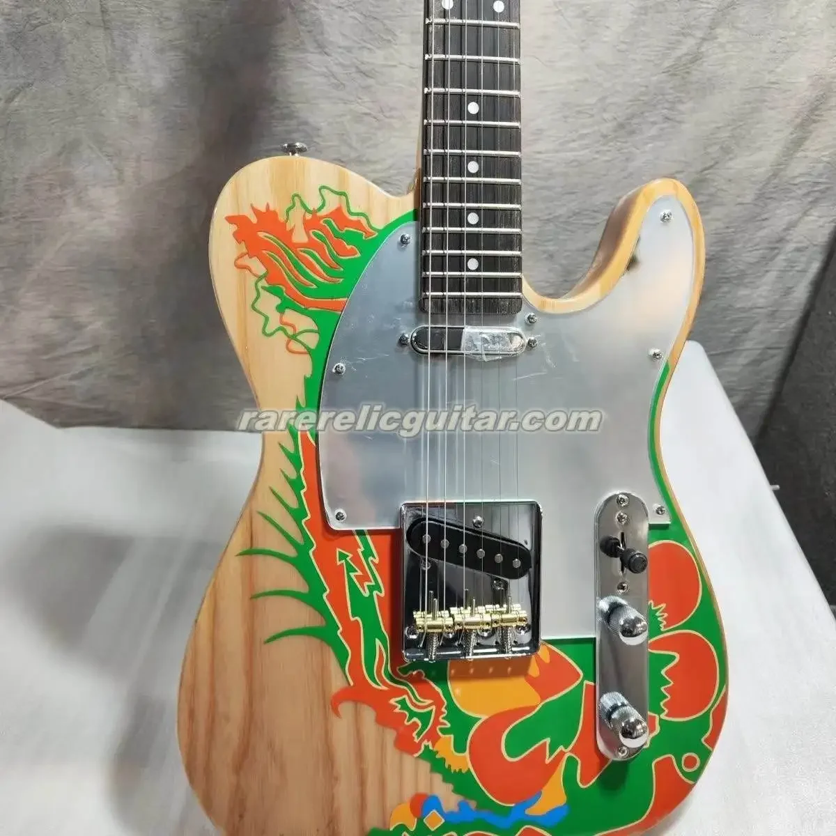 Атласный матовый натуральный пепепельный корпус Jimmy Page электрогитара Дракон