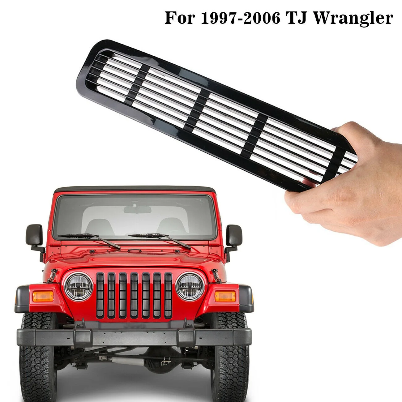 Передняя сетка на зажиме для Jeep Wrangler TJ и Unlimited 1997-2006