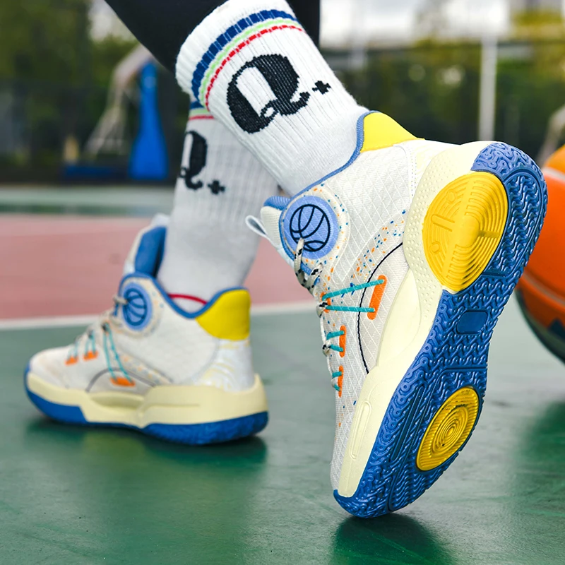 Kids Teens Basketball Shoes for Boys Sneakers High Top Children Sports Shoes Child Boy Basket Trainer Shoes Kids Sneakers Tennis