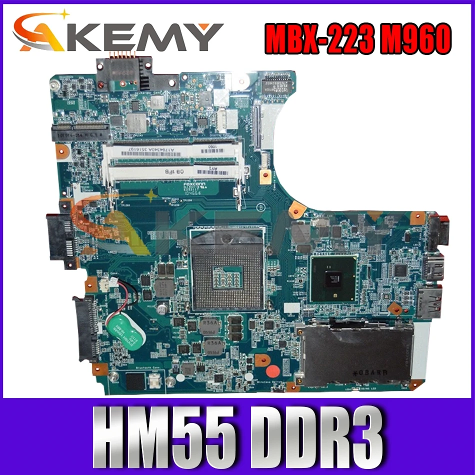 

AKEMY A1771573A For Vaio VPCEB laptop motherboard MBX-223 M960 1P-009CJ01-6011 HM55 DDR3 Main board