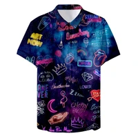 nightclub shirts for menwomen dj 3d colorful mens shirts hip hop short sleeve club top tee shirt men vintage unisex camisa 5xl