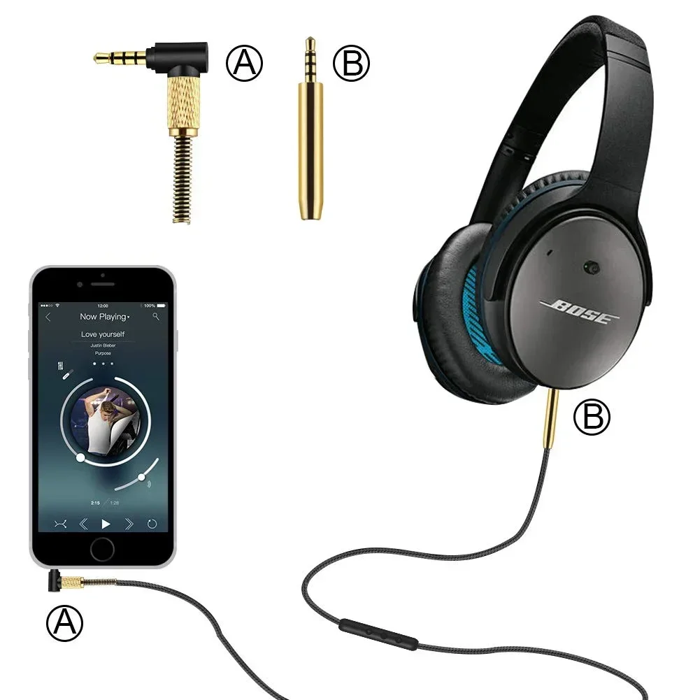 Сменный нейлоновый плетеный обновленный аудиокабель для наушников аксессуары