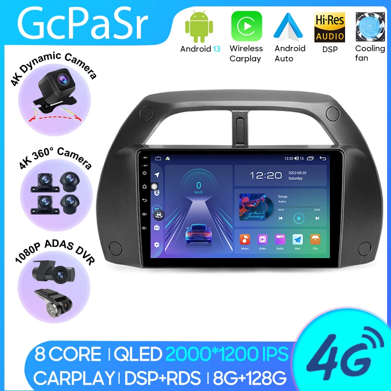 

Car Radio Carplay Android Player For Toyota RAV4 2 CA20 CA20W XA20 2000 - 2003 Navigation GPS Auto Video DSP 4G Wifi No 2din DVD