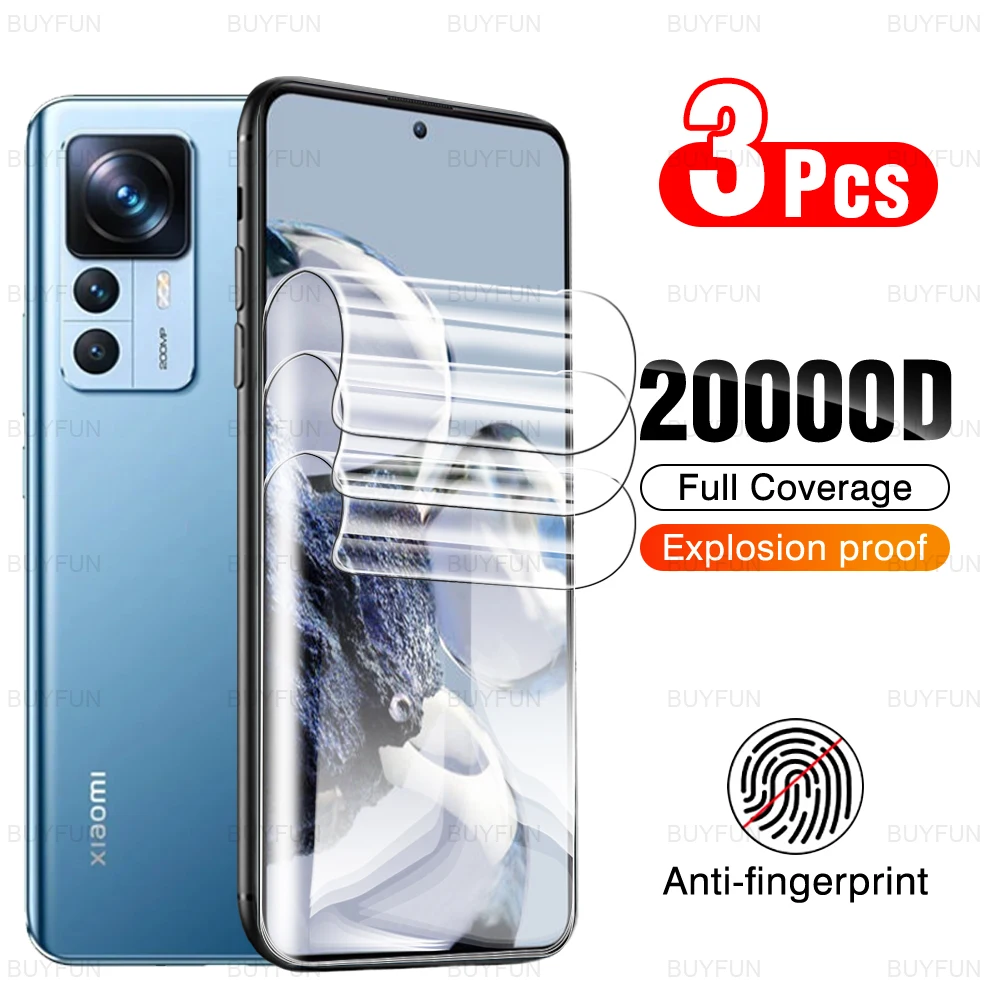 

Гидрогелевая Защитная пленка для xiaomi 12t pro xiomi xaomi mi 12t mi12t 12tpro, 3 шт.