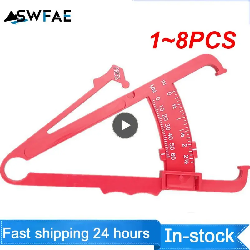 

1~8PCS Body Fat Caliper Body Fat Tester Skinfold Measurement Tape with Measurement Chart fat caliper Body Health Care Tool
