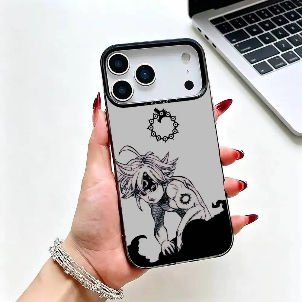 Фото Чехол для телефона S-Seven Deadly Sins M-Meliodas для iPhone 17, 16, 15, 14, 13, 12 Plus, Pro Max, с цветным серебристым покрытием внутри. №5