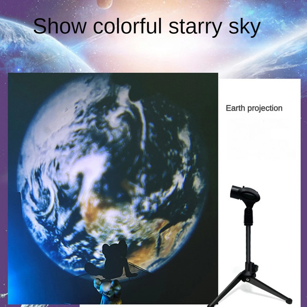 

Projector Night Light 3w Ins Background Galaxy Ambient Usb Rechargeable Birthday Party Decoration Wall Lights Black Photo Prop