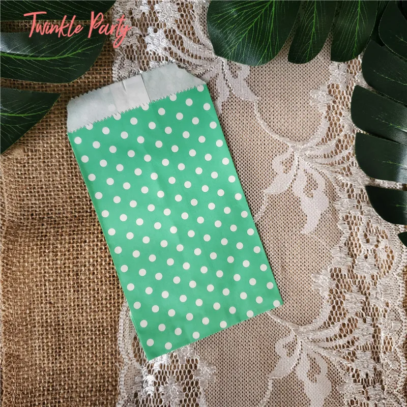 

1000 Pcs/lot Mini Dot Kraft Paper Bags Wedding Party Invitation Paper Gift Bag Store Supplies Decoration Candy Cookie