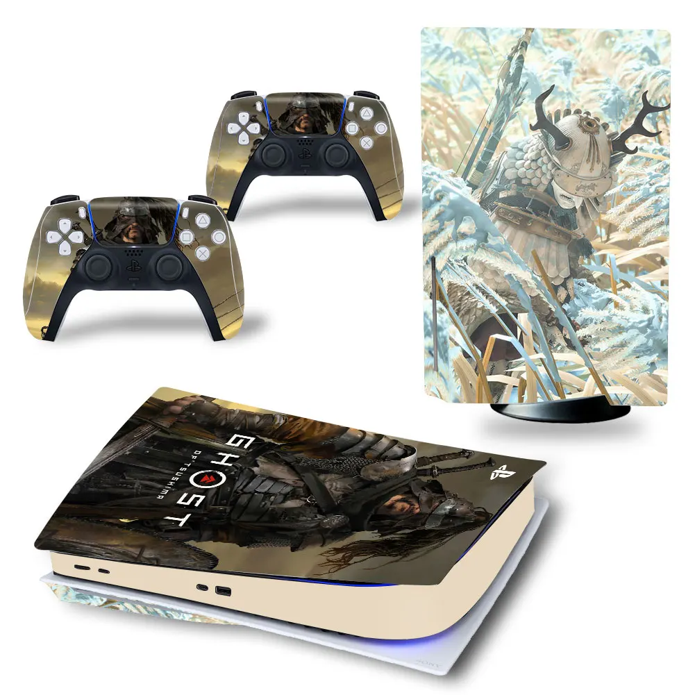 Привидение цушимы PS5 дисковая цифровая Наклейка для консоли playstation 5 и двух