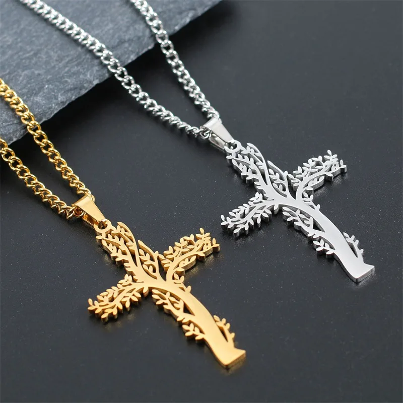 

Модный женский минималистичный кулон в виде креста серебряного цвета с изображением Иисуса, простое ожерелье в форме Креста, ювелирные изд...